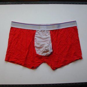 KYLE MESH POUCH TRUNKS - RED (Sz:XL)